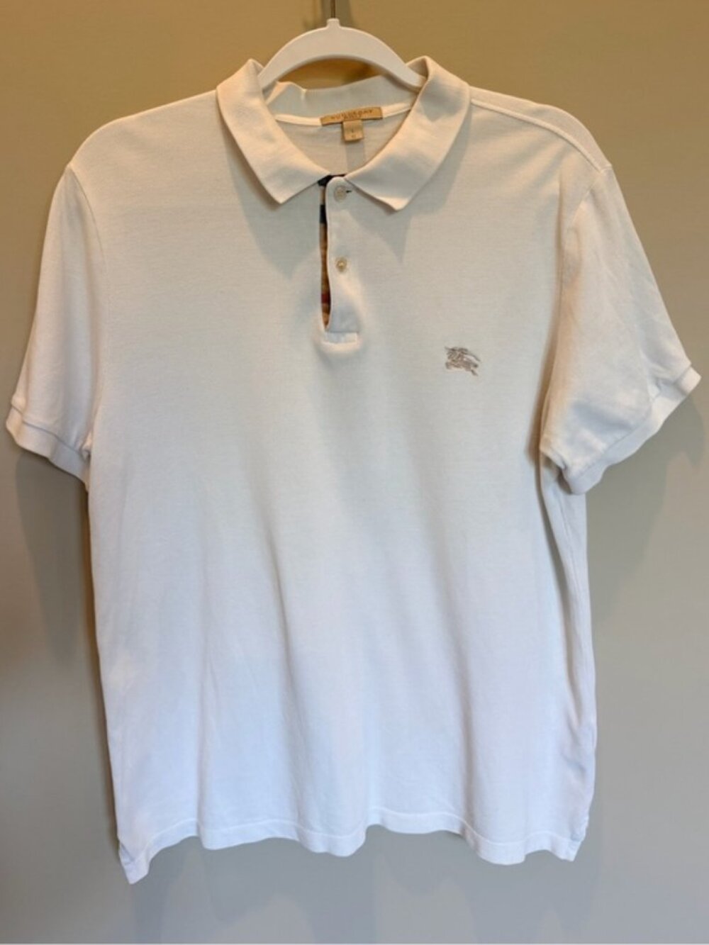 Burberry Brit White Cotton Piqué Polo Shirt L